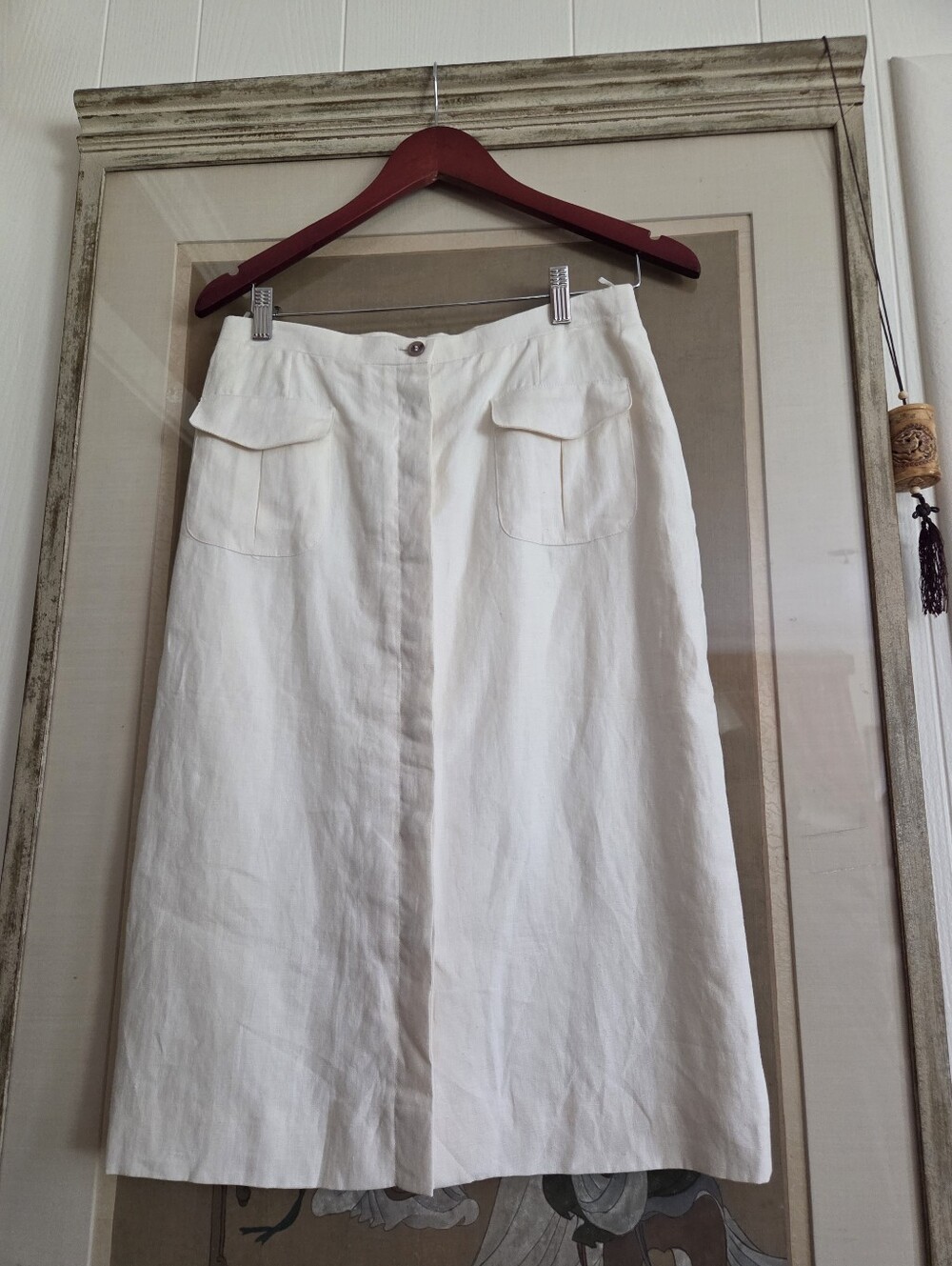 Burberry Linen Tailored Skirt Sz 40